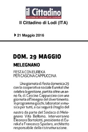 Festa con Eureka a Cascina Cappuccina