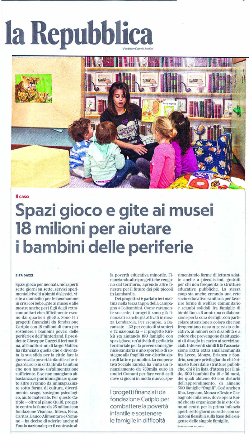 Spazi gioco e gite ai musei