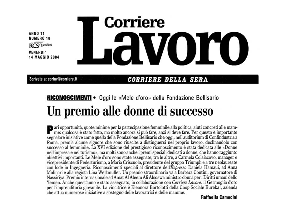 Un premio alle donne di successo