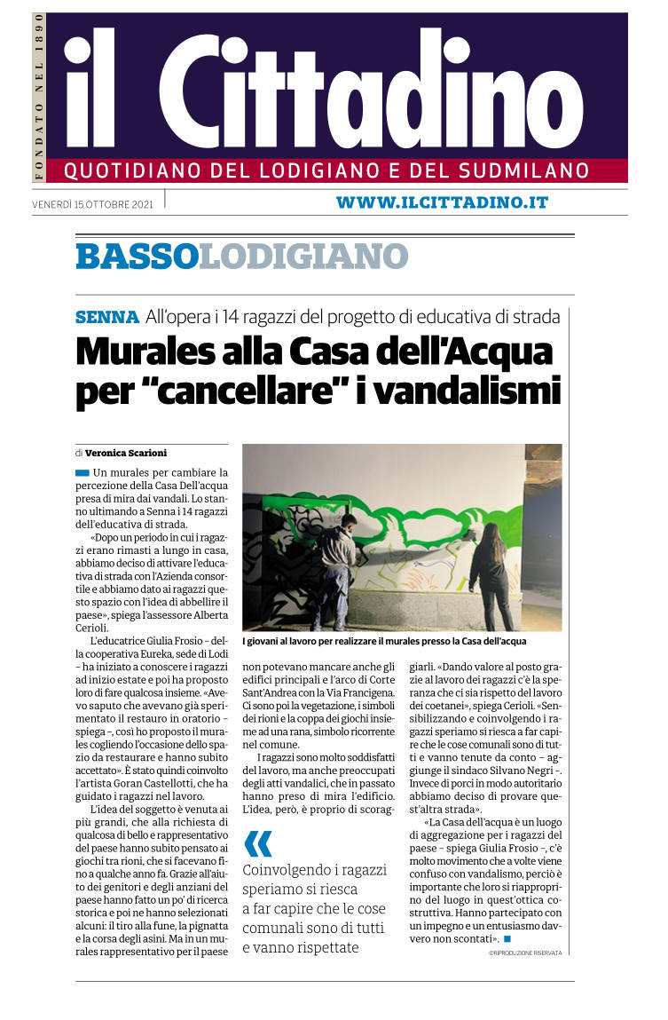 Murales alla Casa dell’Acqua