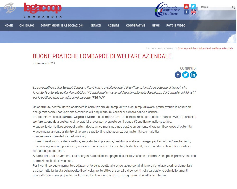 Buone pratiche lombarde di welfare aziendale