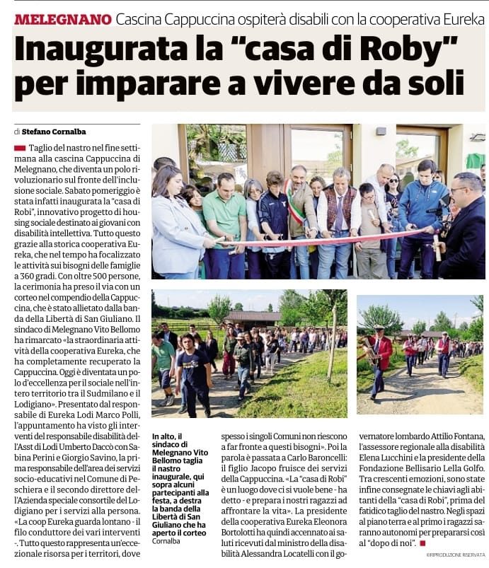 Inaugurata la “casa di Robi” per imparare a vivere da soli