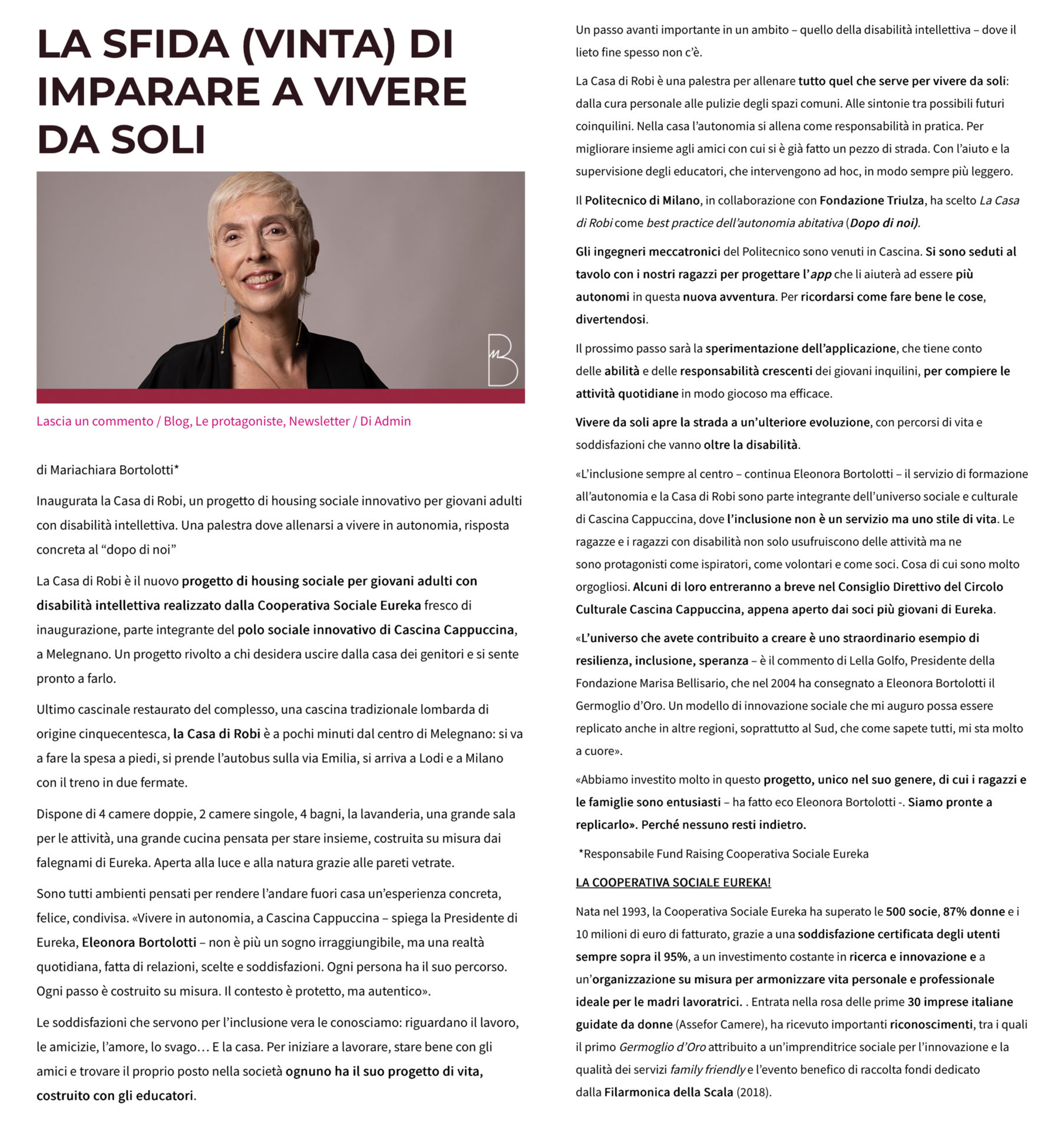 La sfida (vinta) di imparare a vivere da soli